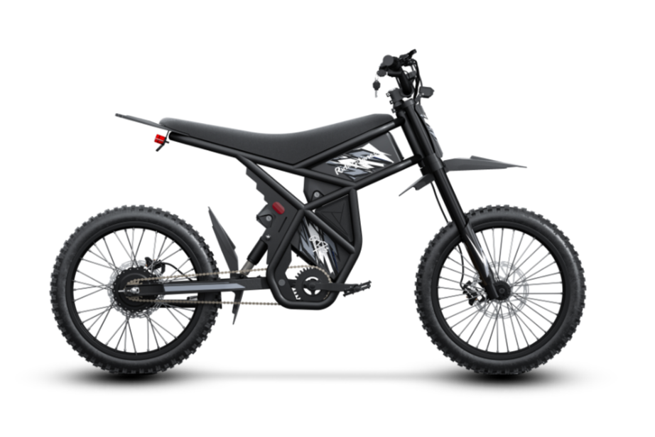 Black GT73 Pro electric motorbike with off-road tires and sleek frame design