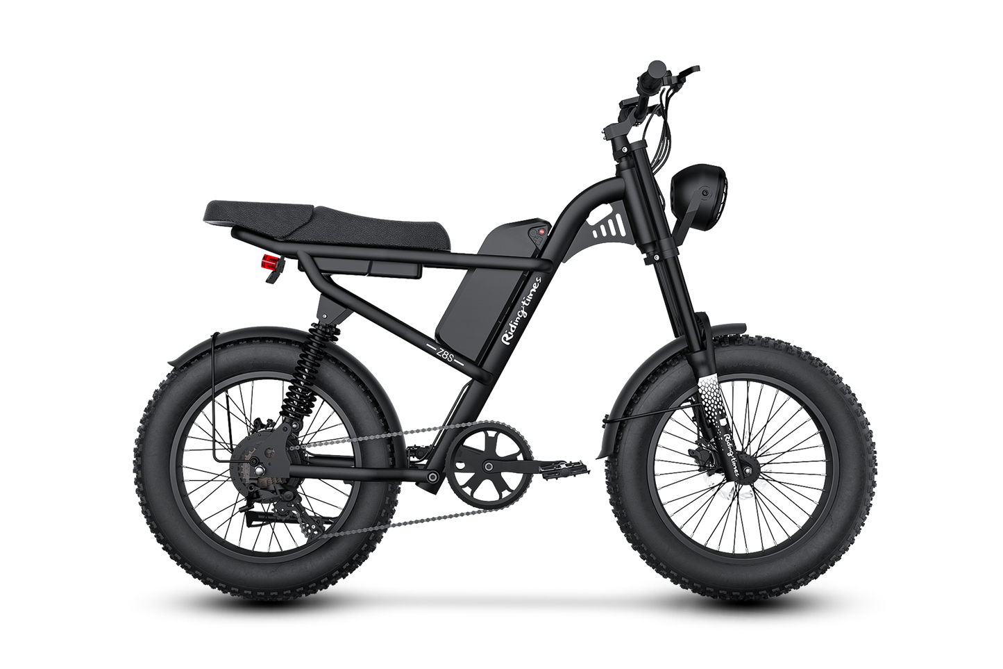 Black Z8 Electric Bike with fat tires, rear gear hub motor, and integrated battery.