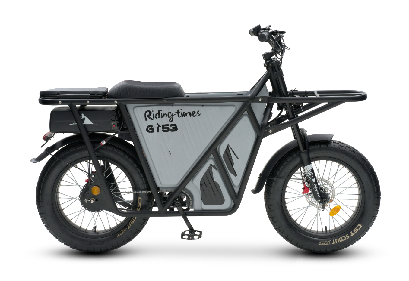 GT53 2000W Cargo Ebike Moped Style Riding times