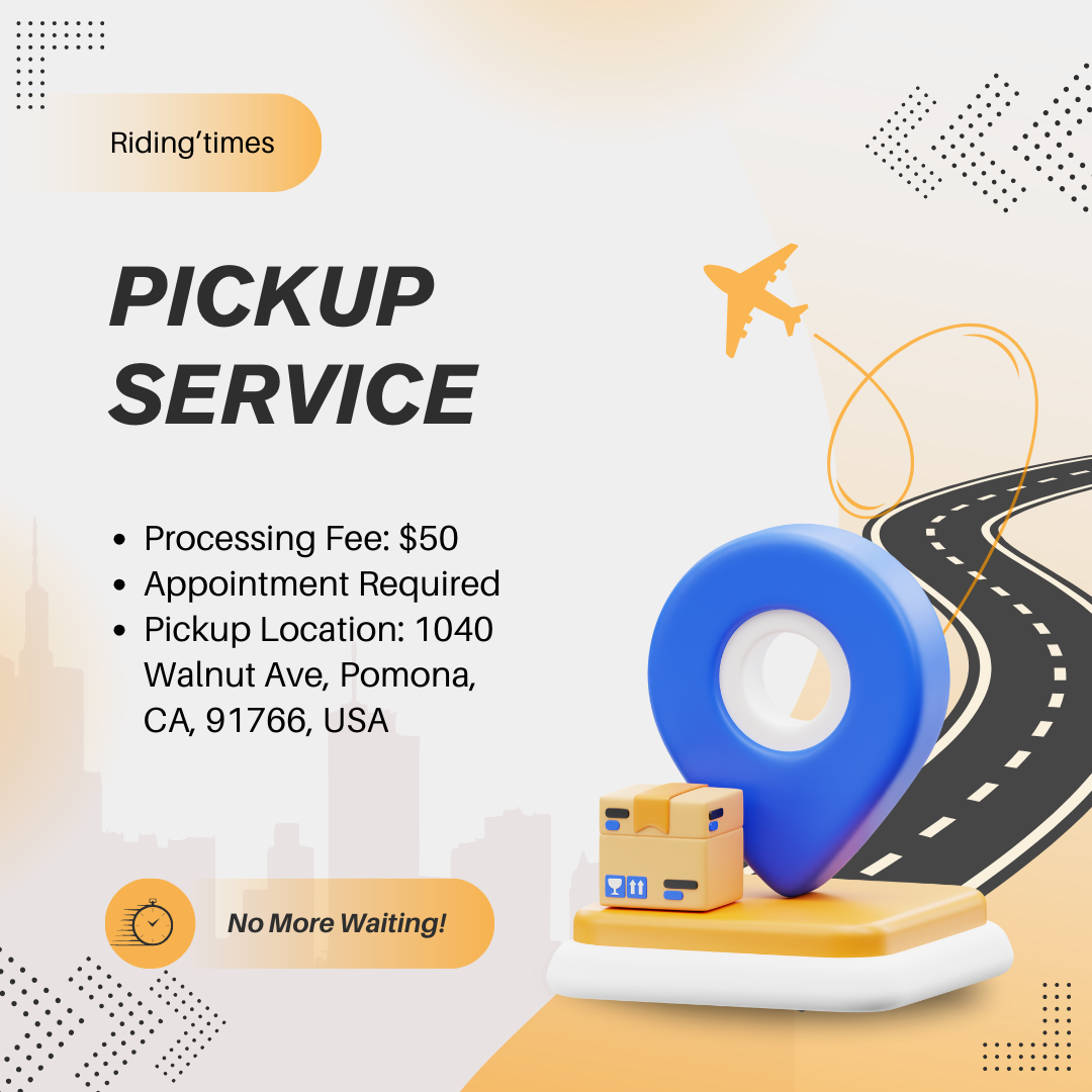 Processing fee for pickup service with location details and payment instructions.