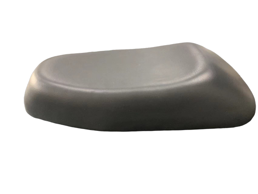 Ergonomic black e-bike seat with high-density foam cushioning and water-resistant cover for comfortable cycling rides.