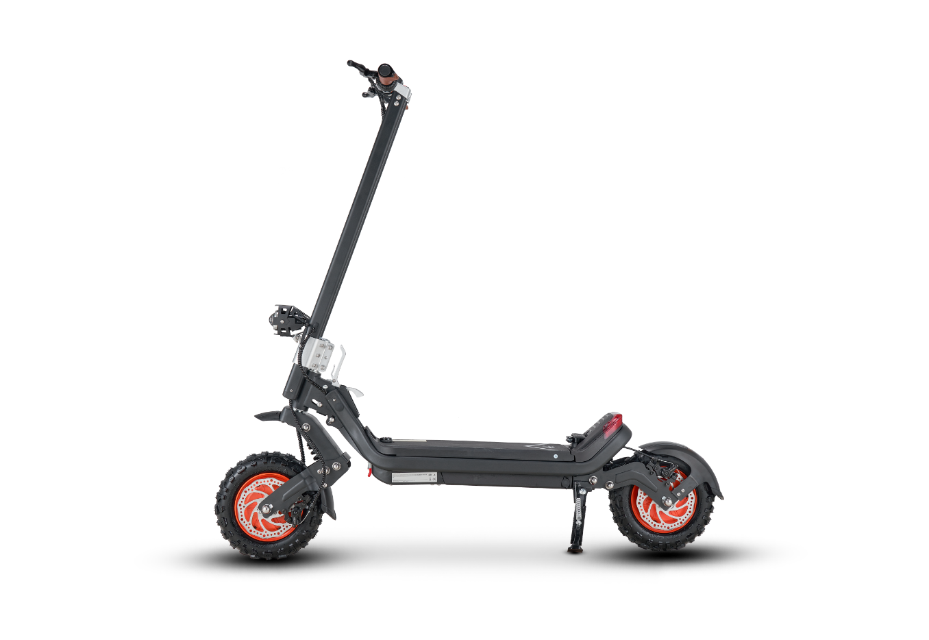 G63 Dual Motor Electric Scooter with A3 Carbon Steel frame, 11" off-road tires, and front & rear LED lights.