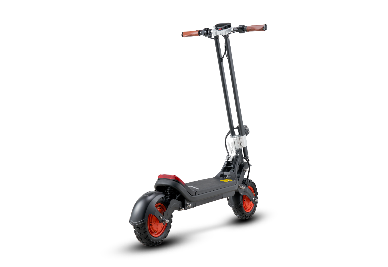 G63 Dual Motor Electric Scooter with A3 carbon steel frame, 11" off-road tires, and LCD display.