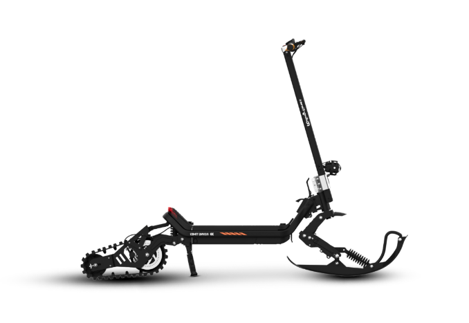 G63 Convertible Electric Scooter with ski kit conversion in profile view