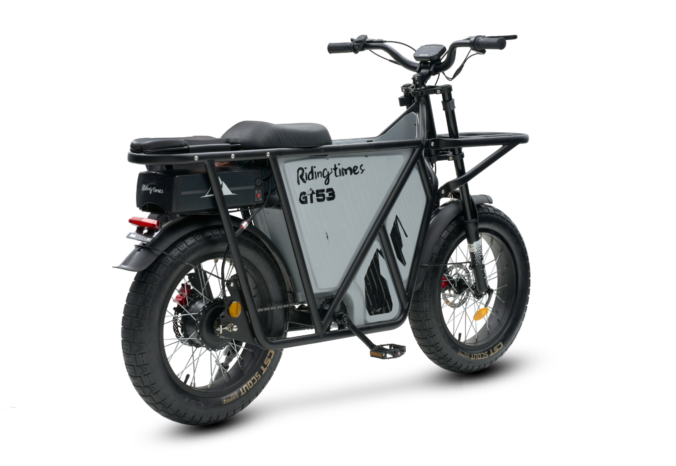 GT53 Cargo eBike with carbon steel frame, high torque motor, and fat tires.