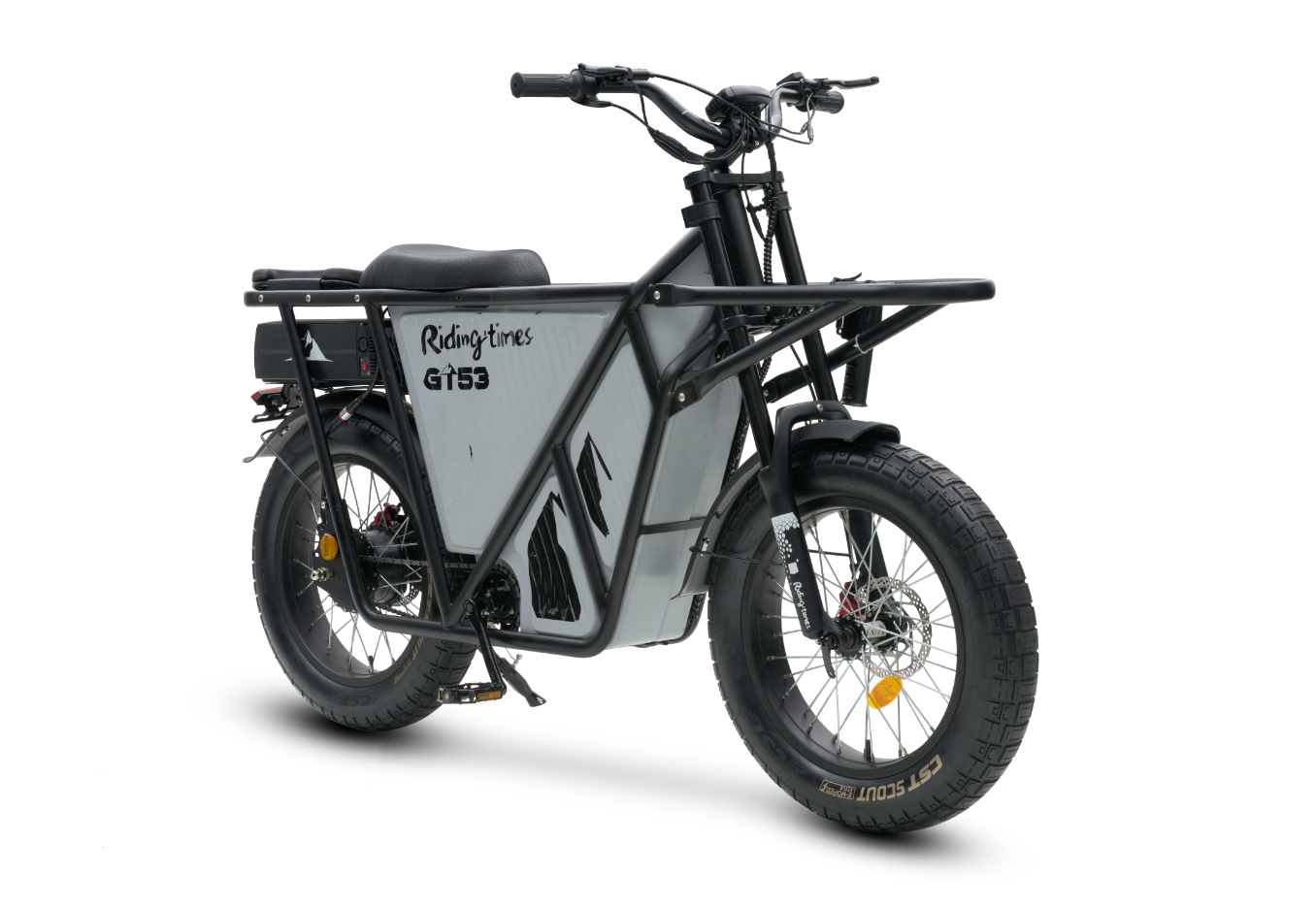 GT53 Cargo eBike with carbon steel frame and fat tires.